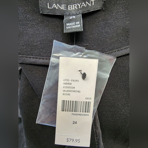 Lane Bryant Women's Ponte Peplum Jacket in Black Size 24 New With Tags - Picture 6 of 8